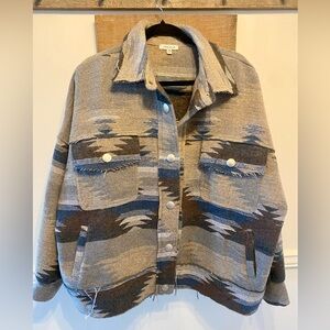 White Birch Women’s Aztec Southwest Oversized Jacket Sz 1X